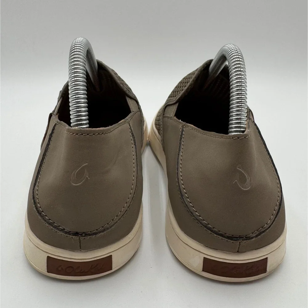 OluKai Pehuea Slip On Mesh Shoes Travel Casual Women 9 Olive Green Comfort Beach